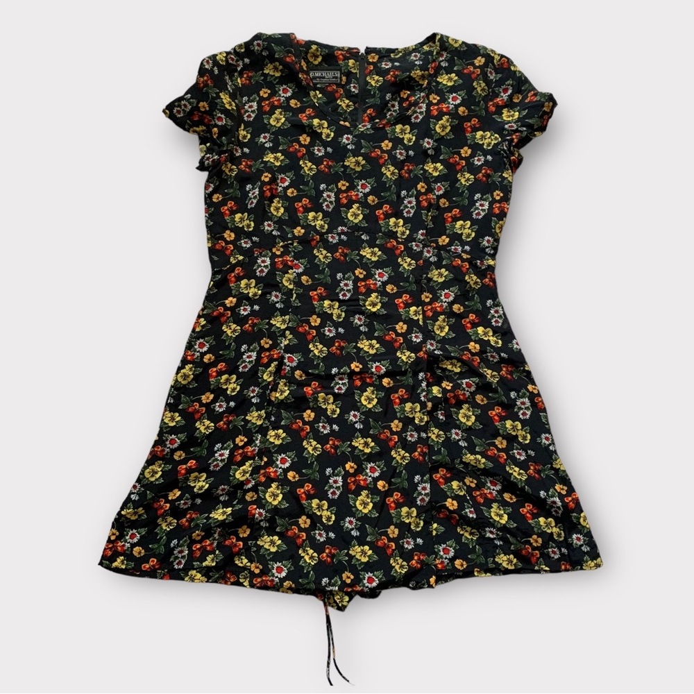 Vintage 90s/1990s Floral Romper, Short Sleeve
